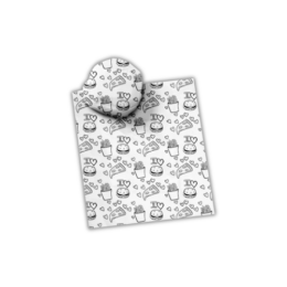 Papel Anti Gordura Estampado - 500 unidades - 30x35 cm