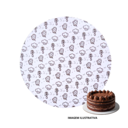 Base Disco Laminada 24 cm Estampado - 20 unidades
