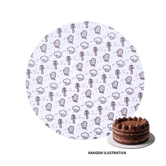 Base Disco Laminada 20 cm Estampado  - 20 unidades
