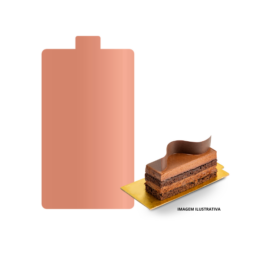 Base para Monoporções Retangular 7,5x13 cm Rose Gold - 30 unidades
