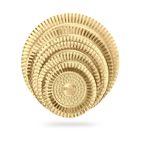 Prato Laminado 14 (42 cm) Dourado - 20 unidades