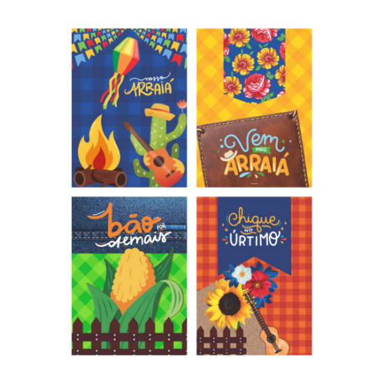 Quadrinhos Decorativos Vem pro Arraiá (4 unidades)