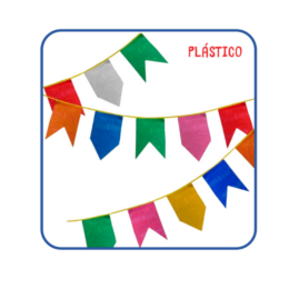 Bandeirola colorida em Plástico