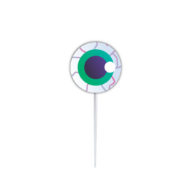 Palito Decorativo Halloween Olho - pacote com 10 unidades