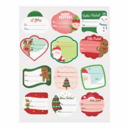 Etiqueta Adesiva De/Para Natal 2 - pacote com 24 adesivos