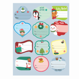Etiqueta Adesiva De/Para Natal 1- pacote com 24 adesivos