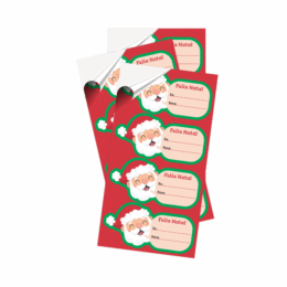 Etiqueta Adesiva De/Para Feliz Natal - pacote com 24 adesivos